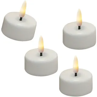 Deluxe Homeart LED Mini Teelichter Mia 3,5 cm 4 St. weiß