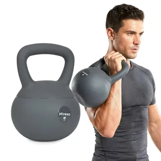 XTREXO Soft Kettlebell 6–12 kg – Bodenschonend & Geräuscharm – Synthetische Hülle mit Füllmaterial – für Kraft- & Functional Training zuhause (10 kg)