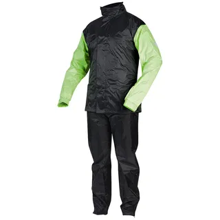 Rebelhorn Rain Motorrad Regenkombi, schwarz-gelb, Größe M für Männer