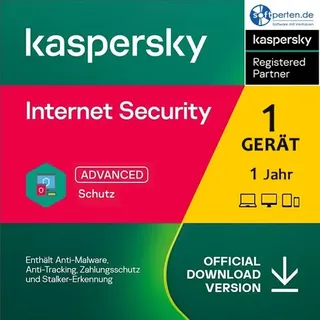 Kaspersky Internet Security 2025, 1/2/3/5/10 Geräte - 1 od. 2 Jahre, Download