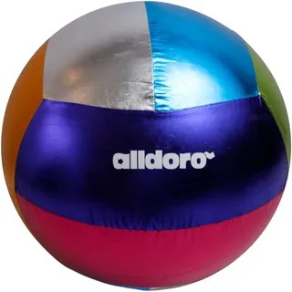 alldoro XXL Metallic Ball, Kinderball, Polyester/PVC, Spielball für Kinder ab 3 Jahren, glitzert, funkelt 60 cm,
