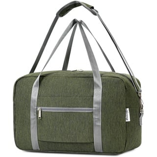 Narwey für Ryanair Handgepäck 40x20x25 Handgepäck Tasche für Flugzeug Faltbare Reisetasche Damen Weekender Damen Handgepäck Koffer 20L (Armeegrün)