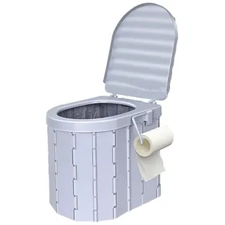 NEWFUN Trockentrenntoilette, Faltbare Campingtoilette Mit Papierhalter, 200 Kg Tragkraft, Für Camping, Wandern & Outdoor