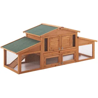 [en.casa] Kleintierkäfig Schmitten 180 x 62 x 72 cm beige