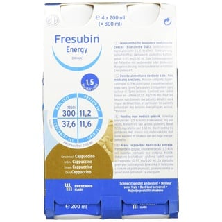 Fresubin energy DRINK Cappuccino, 200 ml - Trinknahrung - 24 EasyDrinks | 200 ml (24er Pack)