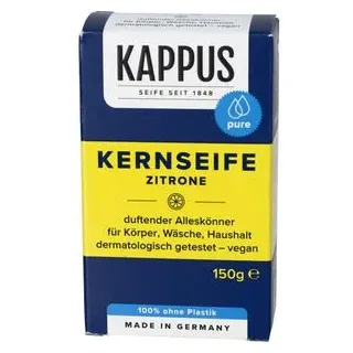 Kappus Seife Kernseife, Zitrone, Festseife, im Stück, 150g