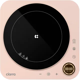 Ciarra Einzel-Induktionskochplatte Induktionskochfeld 1 Platte 2000W Einzelkochplatte Touch-Control VM1TIHA-P