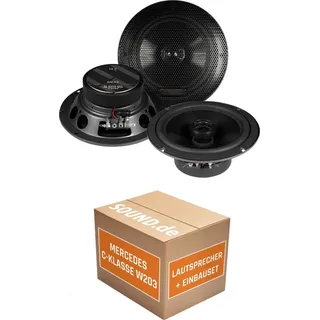 Lautsprecher Boxen Einbaupaket vorne Musway ME62 passend für Mercedes C-Klasse W 203 + Sportcoupe | 80W RMS hoher Wirkungsgrad