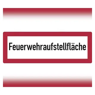 König Werbeanlagen Feuerwehrschild, Feuerwehraufstellfläche - DIN 4066 Alu 2 mm 594x210mm