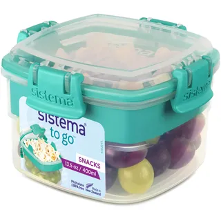 Sistema Snacks TO GO Frischhaltedose | 400 ml kleine Snack-Box mit Fächern | BPA-frei
