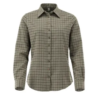 OS-TRACHTEN Langarmbluse Flanell, oliv, 44