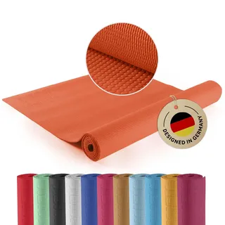 #DoYourYoga - Fitnessmatte Yogamatte »Kirana« aus ECO-PVC - 183 x 61 x 0,4 cm - rutschfest & robust - Gymnastikmatte ideal für Yoga, Pilates, Workout, Outdoor, Gym & Home - Kürbis
