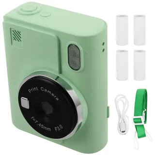 Hoement Sofortbildkamera Mini Tragbare Thermodruck Kamera mit Farbigen Druckrollen Kompakt Leicht für Reisen Party und Familienerinnerungen