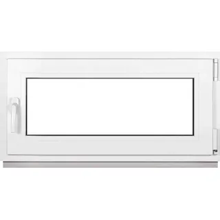 Framex Kellerfenster Fenster Kunststofffenster Weiß Breite x Höhe 100 x 40 cm (1000 x 400 mm) 2fach (32 mm) Dreh Kipp DIN Rechts - Premium - Weiß