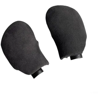 Zeroupshop 2 Pack Leder Schaltknauf Seitenabdeckung Kompatibel für Skoda für Octavia, für Superb, für Fabia - für strukturierten Griff Upgrade für Fahrzeuginnenraum, Schwarz(A)