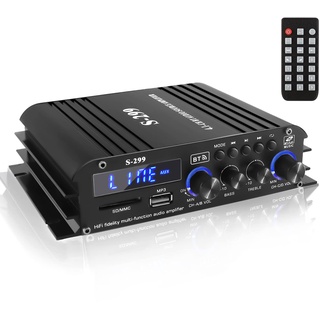 Etlephe 4.1 Kanal 1600W Mini Verstärker,Bluetooth 5.0 Verstärker 50Wx4 + aktiver Subwoofer, Hi-Fi Integrierter Lautsprecherverstärker Home Audio Empfangssystem,für Zuhause oder Ihr Auto