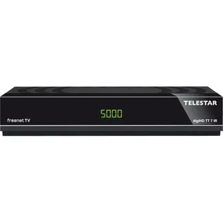 TELESTAR digiHD TT 7 IR – DVB-T2 & DVB-C Combo-Receiver (Kabelreceiver und DVB-T2 Receiver in einem, Aufnahmefunktion, Mediaplayer) – Schwarz