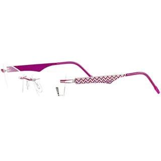 Switch it! Garnitur 3163 Wechselbrille Wechselgestell Edelstahlbügel Zick-Zack Muster in verschiedenen Farben (pink) - 135mm