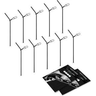 AMZfishing NEU 10x Anti Tangle Boom aus Metall | Abstandhalter Angeln | Feeder Zubehör | Karpfen Zubehör | Durchlaufröhrchen | Feeder Angeln | Futterkorb Angeln