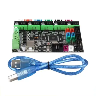 Farleshop 1Set kompatibles Trigorilla-Integration Mainboard und RAMPS1.4 4LAYERS PCB Controller Board Motherboard 3D-Drucker-Zubehör (Farbe : Schwarz)