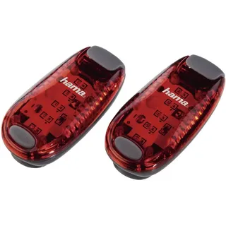 Hama LED-Sicherheits-Klemmleuchten, Rot, 2er-Set