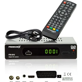 PremiumX FTA 531C Kabel Receiver DVB-C FullHD TV Digital USB SCART HDMI