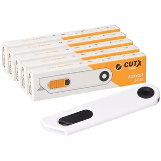 CutX 5x CUTX LUCKYCUT X4044 Cuttermesser Sicherheitsmesser mit autom. Klingenrückzug