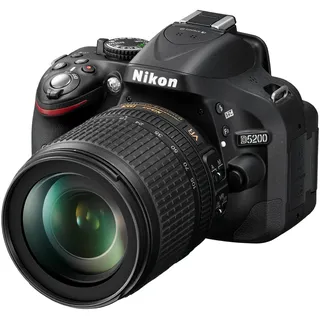 Nikon D5200 SLR-Digitalkamera (24,1 Megapixel, 7,6 cm (3 Zoll) TFT-Display, Full HD, HDMI) Kit inkl. AF-S DX 18-105 mm VR Objektiv schwarz