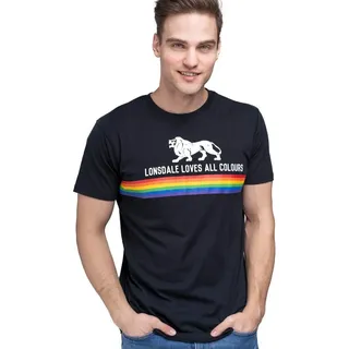 Lonsdale T-Shirt "Nelson Unisex T-Shirt normale Passform" in Schwarz | Gr.: XS