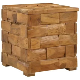 vidaXL Aufbewahrungshocker Massivholz 40 x 40 x 45 cm Braun