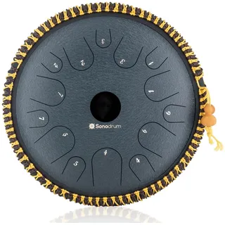 Sonodrum Zungentrommel - Tongue Drum - "Exclusive" - Handgefertigt - 38cm - 14 Zungen - C-Dur, Dunkelblau