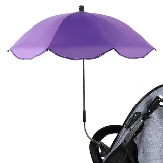 Voiakiu Sonnenschirm Kinderwagen, UV Schutz 50+ für Kinderwagen & Buggys, 78cm Durchmesser, mit Gerader Schirmgriff, Biegsam Einstellbar, für Kinderwagen