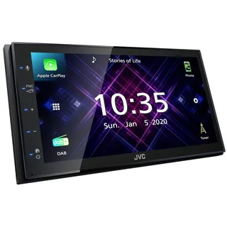 JVC KW-M565DBT Doppel-DIN Moniceiver mit DAB+, Bluetooth, Apple CarPlay, Android Auto, 17,3 cm Touchscreen