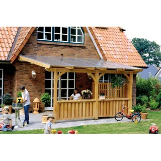 SKANHOLZ Brüstungsgeländer 170 cm x 84 cm Holz beige