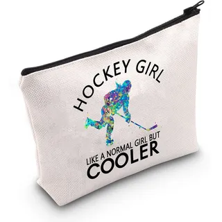 TSOTMO Hockey-Sporttasche mit Reißverschluss, Eishockey-Geschenk, Hockey-Design, Hockey wie eine normale aber Kühltasche für Damen (Hockey-Tragetasche), Hockey-Mädchen, 23.5 cm x 17 cm