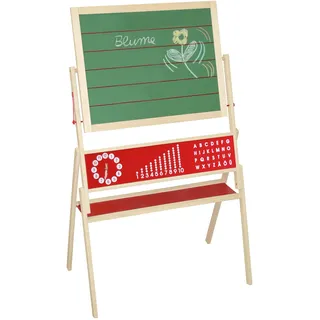 roba Tafel, Standtafel drehbar, Schreibtafel liniert, Maltafel magnetisch, Kindertafel Holz, natur