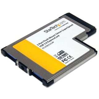 Startech StarTech.com 2 Port USB 3.0 ExpressCard mit UASP Unterstützung - USB 3.0 54mm Schnittstellenkarte für Laptop - USB 3.0 A (Buchse)