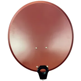 HD SAT Anlage 60cm Rot Stahl Schüssel + Single LNB 1 Teilnehmer DVB-S2 HDTV