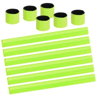 URAQT Reflektorbänder, 12PCS Schnapparmbänder Klatscharmband Sicherheitsband Reflektierend, Reflexband für Kinder, Erwachsene, Jungen und Mädchen im Set zum Fahrrad Fahren, Laufen oder Joggen