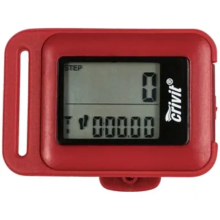 Crivit 3D-Schrittzähler Aktivitätstracker Pedometer LC-Display 7-Tage-Speicher Clip Rot