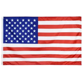USA-Flagge, 90 x 150 cm, strapazierfähiges Polyester, amerikanische Flagge mit Messingösen, lichtbeständig, Dekoration für drinnen und draußen, Weltmeisterschaft, Garten, Party, Bar (1 Stück)