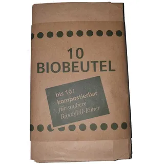 Papiermüllbeutel kompostierbar Bio-Abfallbeutel 20 + 16 x 36 cm 10 Stück