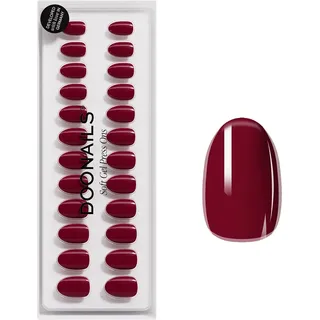 doonails Soft Gel Press Ons Love Paris Short Round - rot