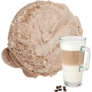 Gino Gelati Softeispulver Latte Macchiato - 1kg ergibt 4L cremiges Kaffee-Softeis (100 Kg)