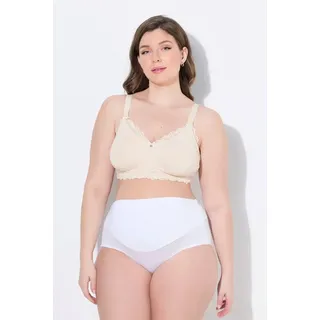 Ulla Popken Damen große Größen Übergrößen Plus Size Bellieva Still-BH, Spitzenkante, Träger-Verschluss vorne hell beige 100F 838958670-100F - 100F