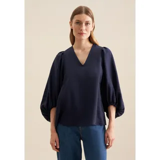 Seidensticker Tunika "Schwarze Rose", Damen, Gr. 36, blau (marineblau), 49% Viskose, 38% Leinen, 13% Polyester, unifarben, Tuniken