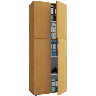 VCM Lona Aktenschrank 70 x 39 x 183 cm braun