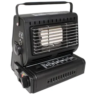 Fox Outdoor Gasheizer, mit Piezo-Zündung, schwarz