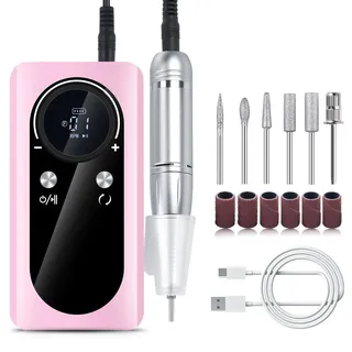 45000RPM Drill With LCD Screen Electric Drill Machine Set File Machine For Acrylic Gels Nails Manicures