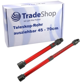 Trade-Shop Teleskoprohr Saugrohr ausziehbar 45-70cm lang kompatibel mit Dyson V8 Origin, V11 Outsize, V15 Detect Complete/Akku-Staubsauger